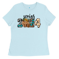 Baby Blue Western Senior 2024 cow Ladies Tee - RanaPortraitStore