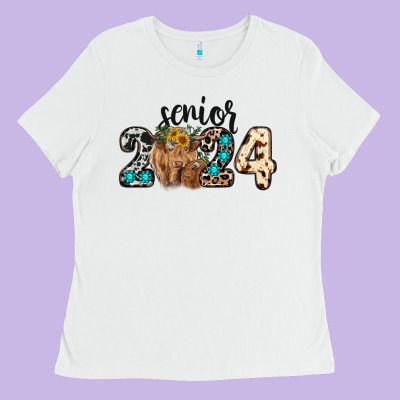 Western Senior 2024 Cow Ladies Tee Designed By Ranaportraitstore
