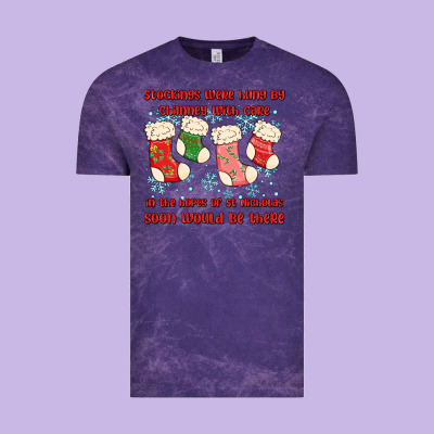 Stockings Were Hung By Chimney Vintage Tee Designed By Maliassmallbusiness