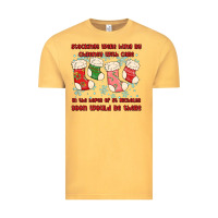 Vintage Mustard stockings were hung by chimney Vintage Tee - MaliasSmallBusiness