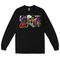 Black CMA Certified Medical Assistant Mardi Gras Long Sleeve Tee - LillyAllenDesigns