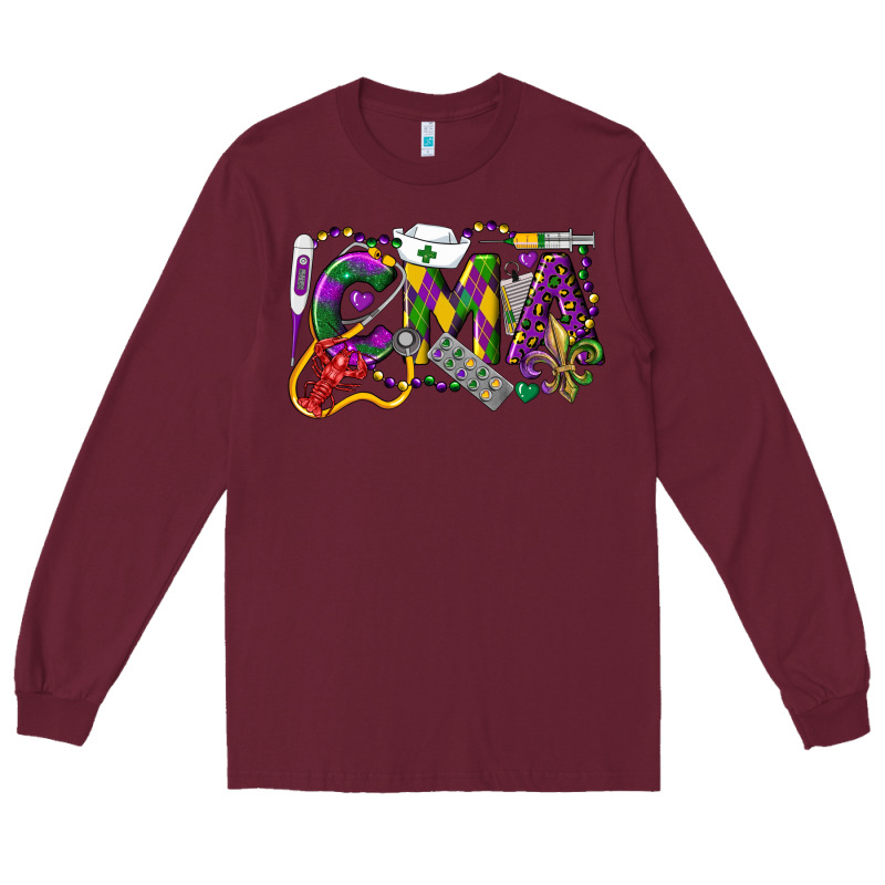 Cma Certified Medical Assistant Mardi Gras Long Sleeve Tee by LillyAllenDesigns | Teevron