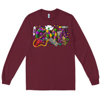 Burgundy CMA Certified Medical Assistant Mardi Gras Long Sleeve Tee - LillyAllenDesigns