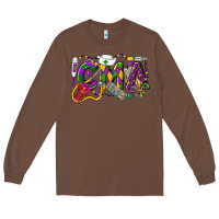 Chestnut CMA Certified Medical Assistant Mardi Gras Long Sleeve Tee - LillyAllenDesigns