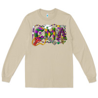 Mushroom CMA Certified Medical Assistant Mardi Gras Long Sleeve Tee - LillyAllenDesigns