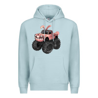 Blue Mist Easter monster truck Easter Day Premium Hoodie - HowdyJamesFarm