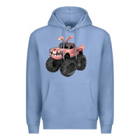 Colony Blue Easter monster truck Easter Day Premium Hoodie - HowdyJamesFarm