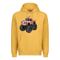 Mustard Easter monster truck Easter Day Premium Hoodie - HowdyJamesFarm