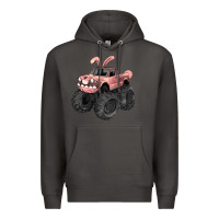 Smoke Easter monster truck Easter Day Premium Hoodie - HowdyJamesFarm