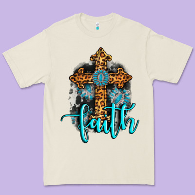 Faith Western Turquoise Premium Tee Designed By Adodesignshop
