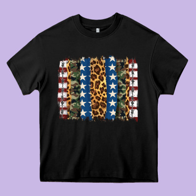 Usa Army Pattern Brushstroke Heavy Core Tee Designed By Artiststas