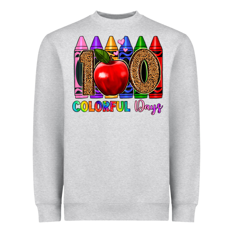 100 Colorful Day S Heavyweight Sweatshirt by Artiststas | Teevron