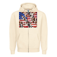 Sandshell cowhide amerikan flag Zipper Hoodie - TumblerDesignByShophia