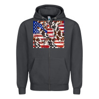 Smoke cowhide amerikan flag Zipper Hoodie - TumblerDesignByShophia