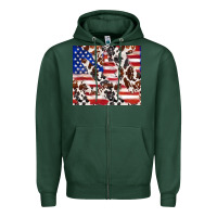 Sports Green cowhide amerikan flag Zipper Hoodie - TumblerDesignByShophia