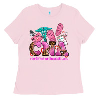 Bubblegum Pink cna certified nursing assistant Ladies Tee - AdoDesignShop