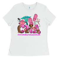 White cna certified nursing assistant Ladies Tee - AdoDesignShop