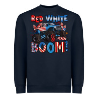 Navy red white and boom 4th of july Heavyweight Sweatshirt - Artiststas