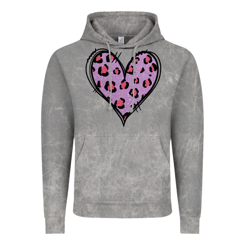 Glitter Purple Leopard Heart Vintage Hoodie by Jasminsmagicworld | Teevron
