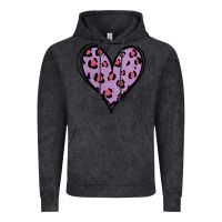 Vintage Black Glitter Purple Leopard Heart Vintage Hoodie - Jasminsmagicworld
