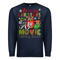 Navy this is my christmas movie watching blanket Premium Sweatshirt - OliviaCreatesArt