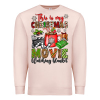 Pale Pink this is my christmas movie watching blanket Premium Sweatshirt - OliviaCreatesArt