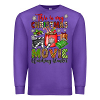 Purple this is my christmas movie watching blanket Premium Sweatshirt - OliviaCreatesArt