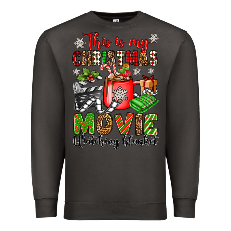 This Is My Christmas Movie Watching Blanket Premium Sweatshirt by OliviaCreatesArt | Teevron