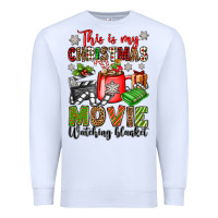White this is my christmas movie watching blanket Premium Sweatshirt - OliviaCreatesArt