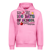 Fuchsia Pink 100 days of school Urban Hoodie - LillyAllenDesigns