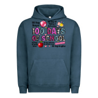 Pigment Midnight Navy 100 days of school Urban Hoodie - LillyAllenDesigns