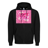Black love pink Zipper Hoodie - TumblerDesignByShophia
