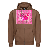 Chestnut love pink Zipper Hoodie - TumblerDesignByShophia