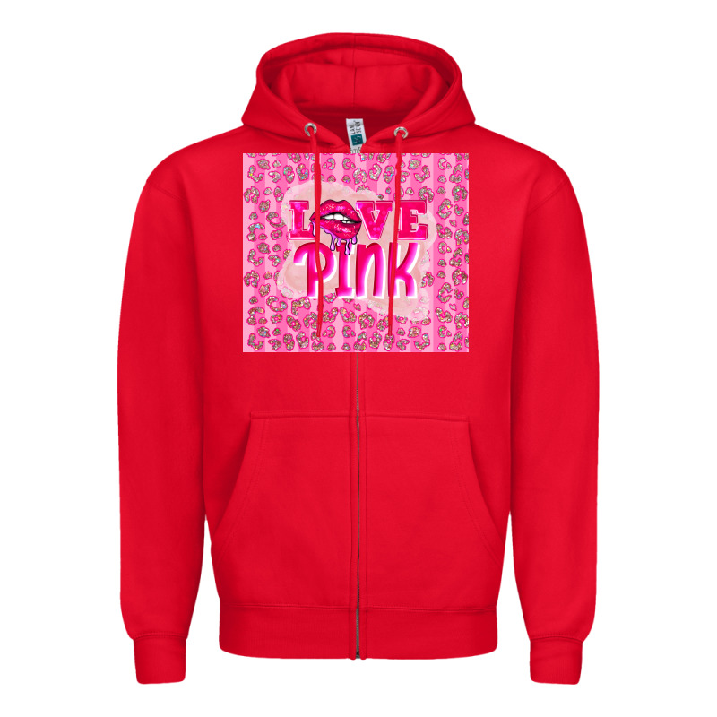Love Pink Zipper Hoodie by TumblerDesignByShophia | Teevron