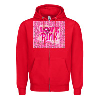 Red love pink Zipper Hoodie - TumblerDesignByShophia