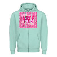 Seafoam love pink Zipper Hoodie - TumblerDesignByShophia