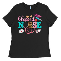 Black blessed nurse Ladies Tee - AdoDesignShop