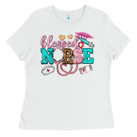 White blessed nurse Ladies Tee - AdoDesignShop