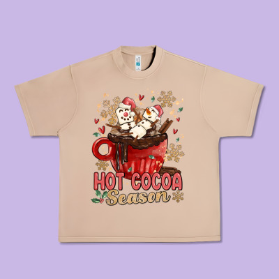 Hot Cocoa Season Urban Heavy Tee Designed By Maliassmallbusiness