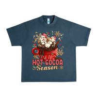 Midnight Navy hot cocoa season Urban Heavy Tee - MaliasSmallBusiness