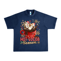 Navy hot cocoa season Urban Heavy Tee - MaliasSmallBusiness