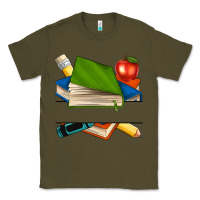 Army Green custom teacher books Classic Tee - NancyCooperArtShop