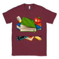 Burgundy custom teacher books Classic Tee - NancyCooperArtShop