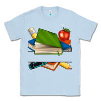 Dusty Blue custom teacher books Classic Tee - NancyCooperArtShop