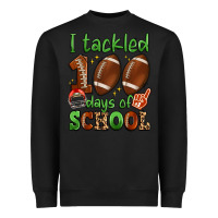 Black i tackled 100 days of school Heavyweight Sweatshirt - Artiststas