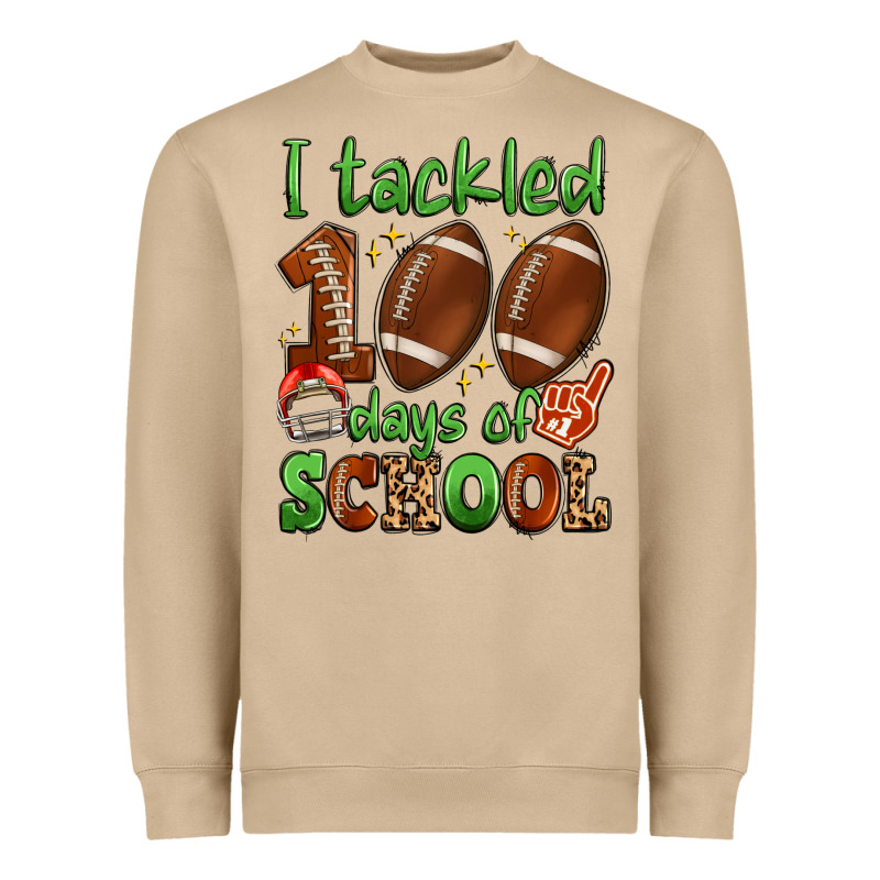 I Tackled 100 Days Of School Heavyweight Sweatshirt by Artiststas | Teevron