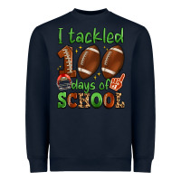 Navy i tackled 100 days of school Heavyweight Sweatshirt - Artiststas