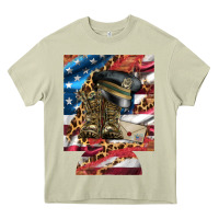 Mossy usa flag and leopard with boots 12 oz regular can cooler Heavy Core Tee - Artiststas