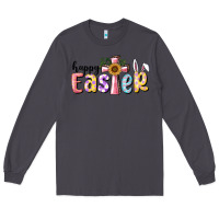 Smoke Happy Easter With Cross Long Sleeve Tee - RanaPortraitStore