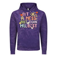 Cloud Purple bit of a mess but doin' my best Vintage Hoodie - MaliasSmallBusiness